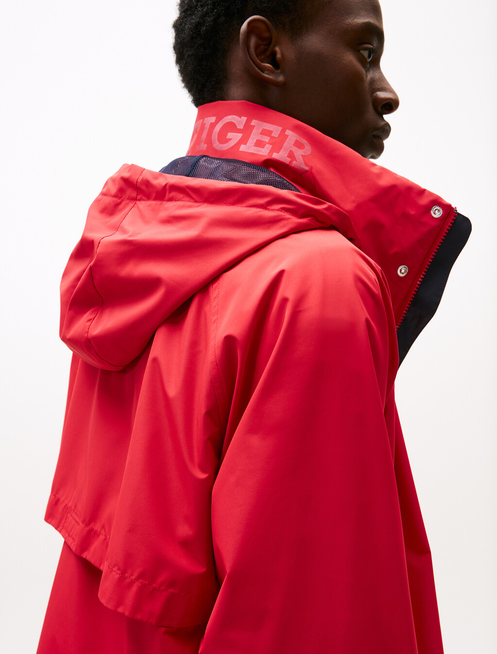 Hooded Nylon Jacket, Medium Red, hi-res