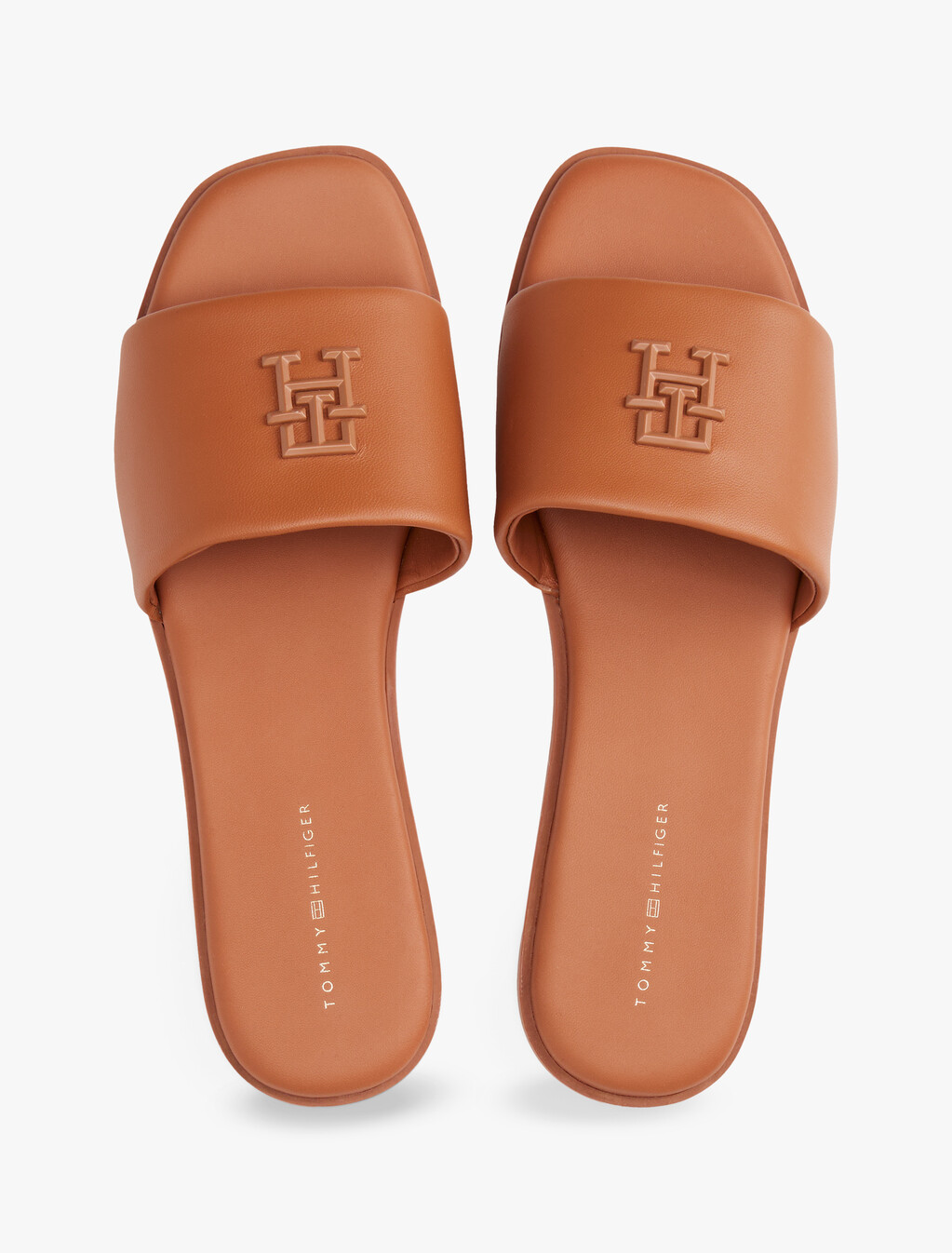 TH Monogram Leather Mules, Cinnamon Bark, hi-res
