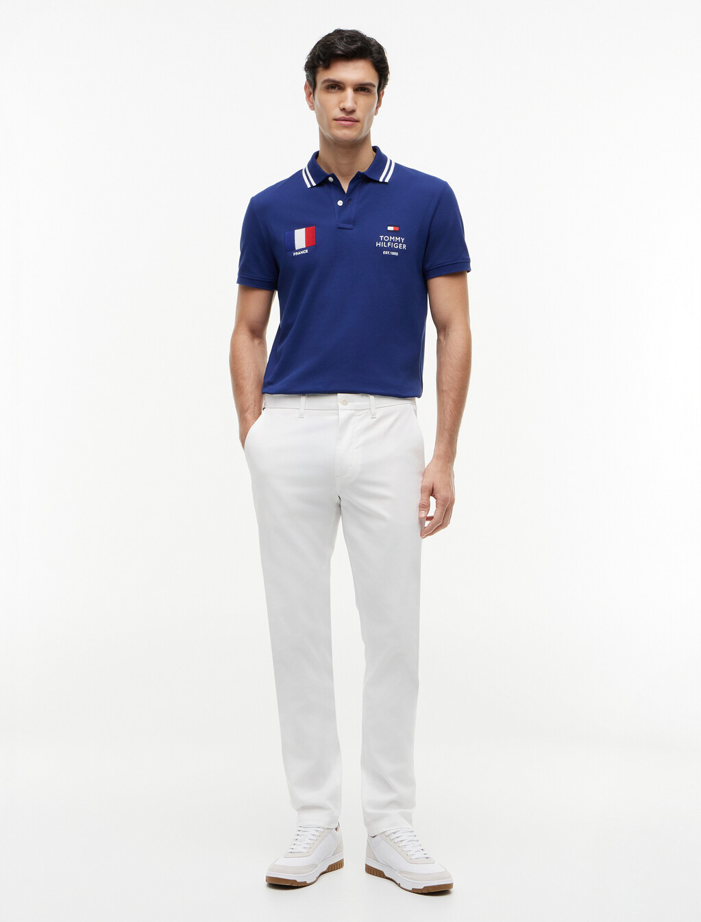 Regular Fit Pique Polo Shirt, Blue Ink, hi-res