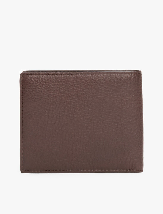 TH Monogram Leather Bifold Wallet, Coffee Bean TH Monogram Leather Bifold Wallet