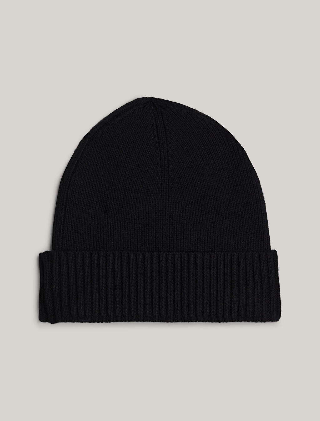 Hilfiger Flag Beanie with Cashmere, Black, hi-res
