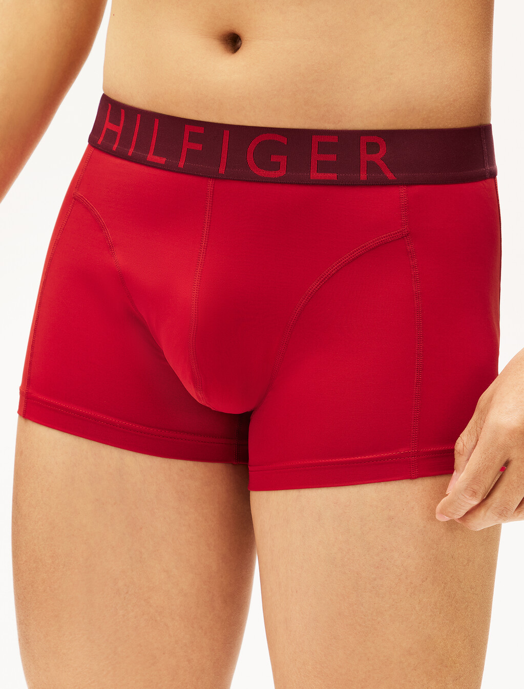3-Pack Microfibre Logo Waistband Trunks, Med Red/Lght Cst/Nght Sky, hi-res