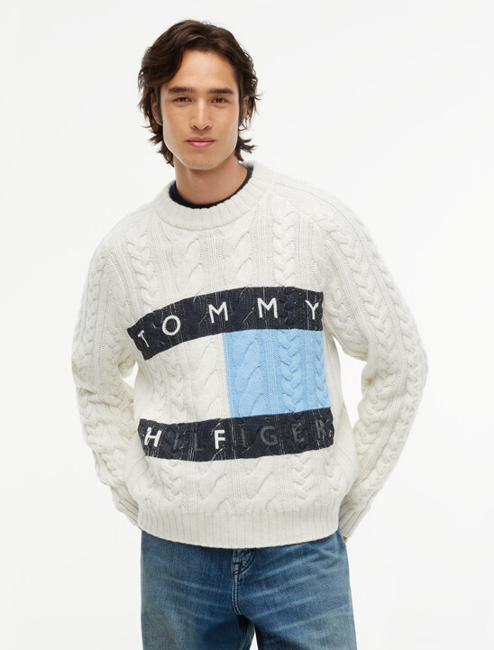 Wool Blend Cable Knit Jumper