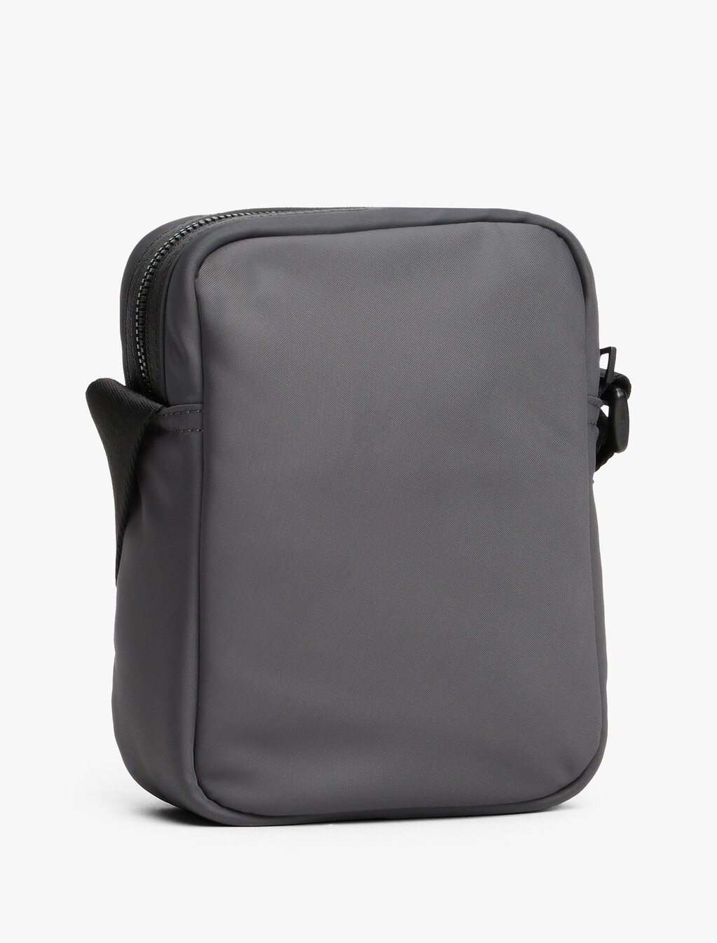 Textile Logo Patch Crossbody Reporter Bag, Dark Grey, hi-res