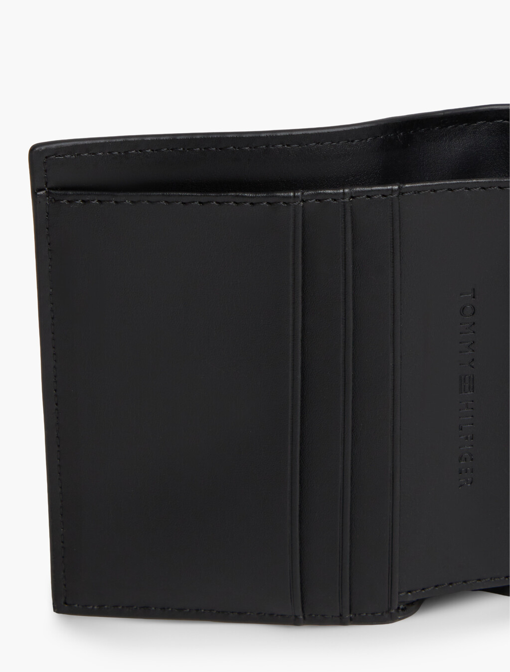 TH Monogram Plaque Bifold Wallet, Black, hi-res