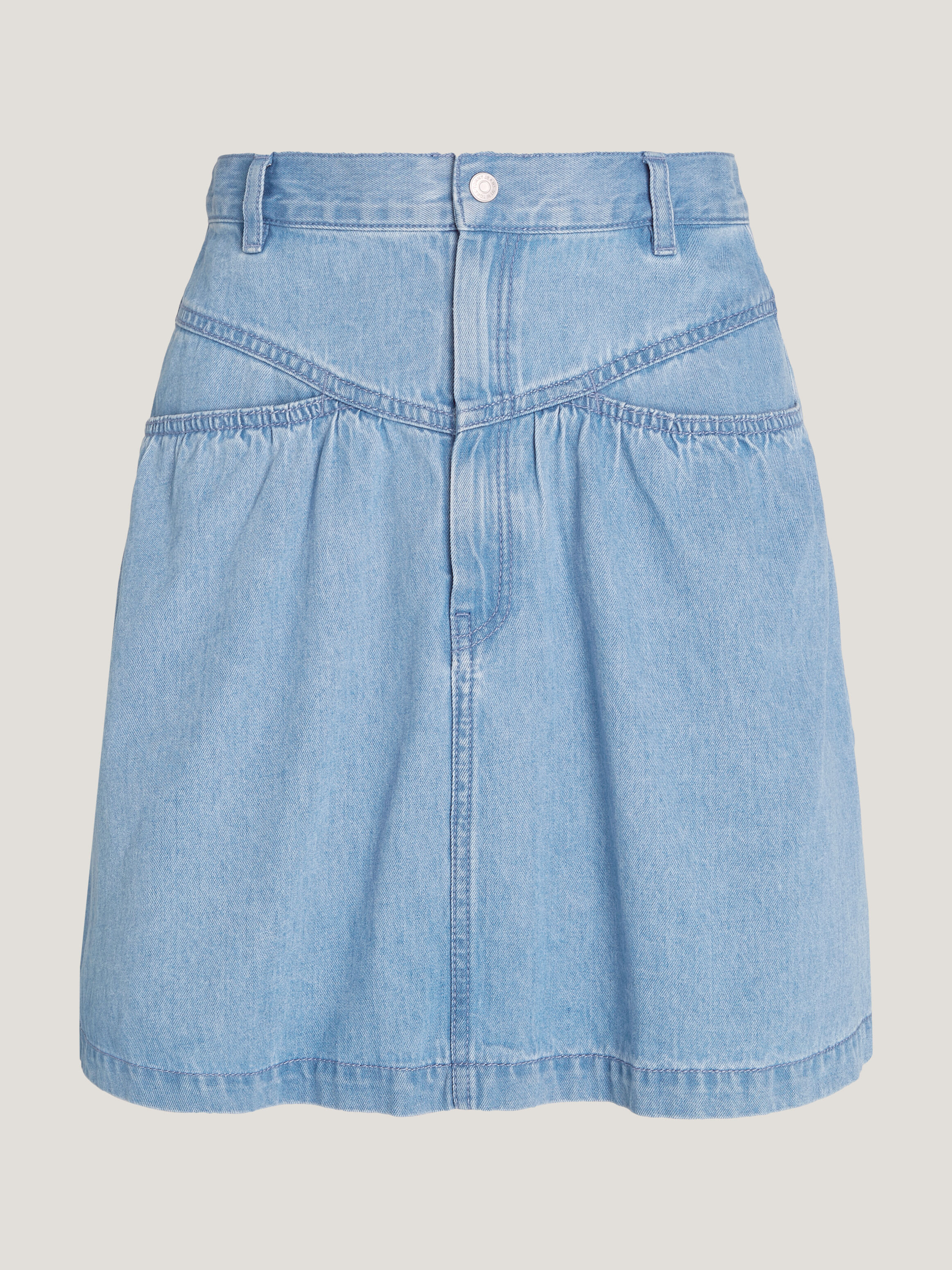 Chambray denim midi skirt hotsell