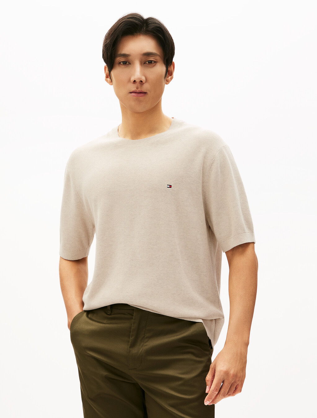 Rice Corn Short Sleeve T-Shirt, Heather Oatmilk, hi-res