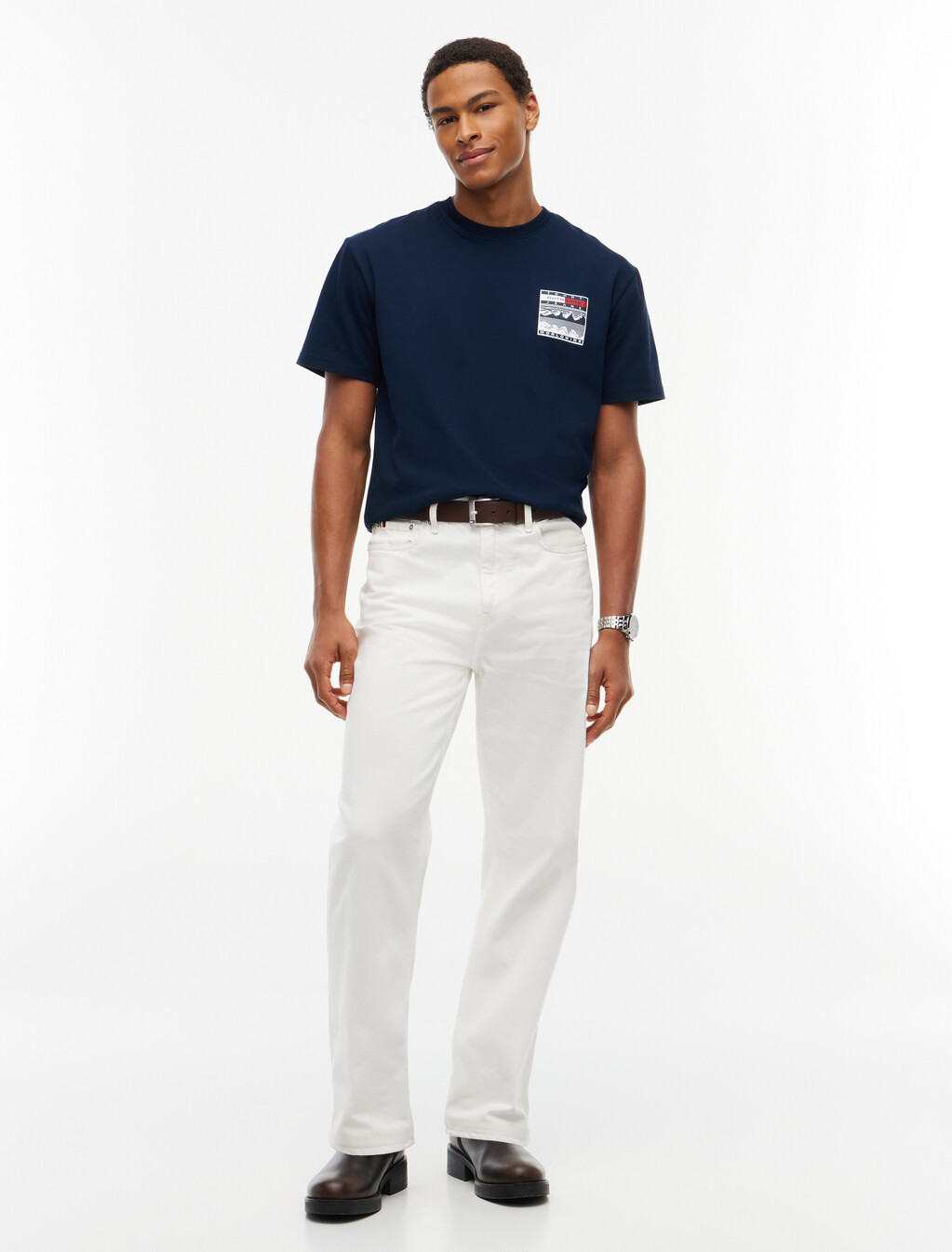 Logo Relaxed Jersey T-Shirt, Dark Blue, hi-res