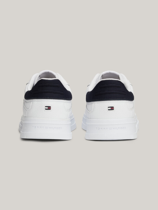 Signature Tape Textured Leather Trainers