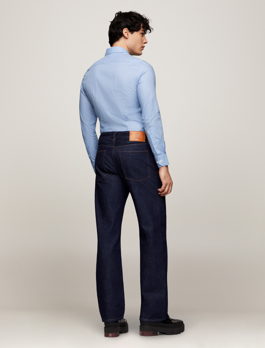 Smart Casual Check Slim Fit Shirt, Th Classic Blue Check, hi-res