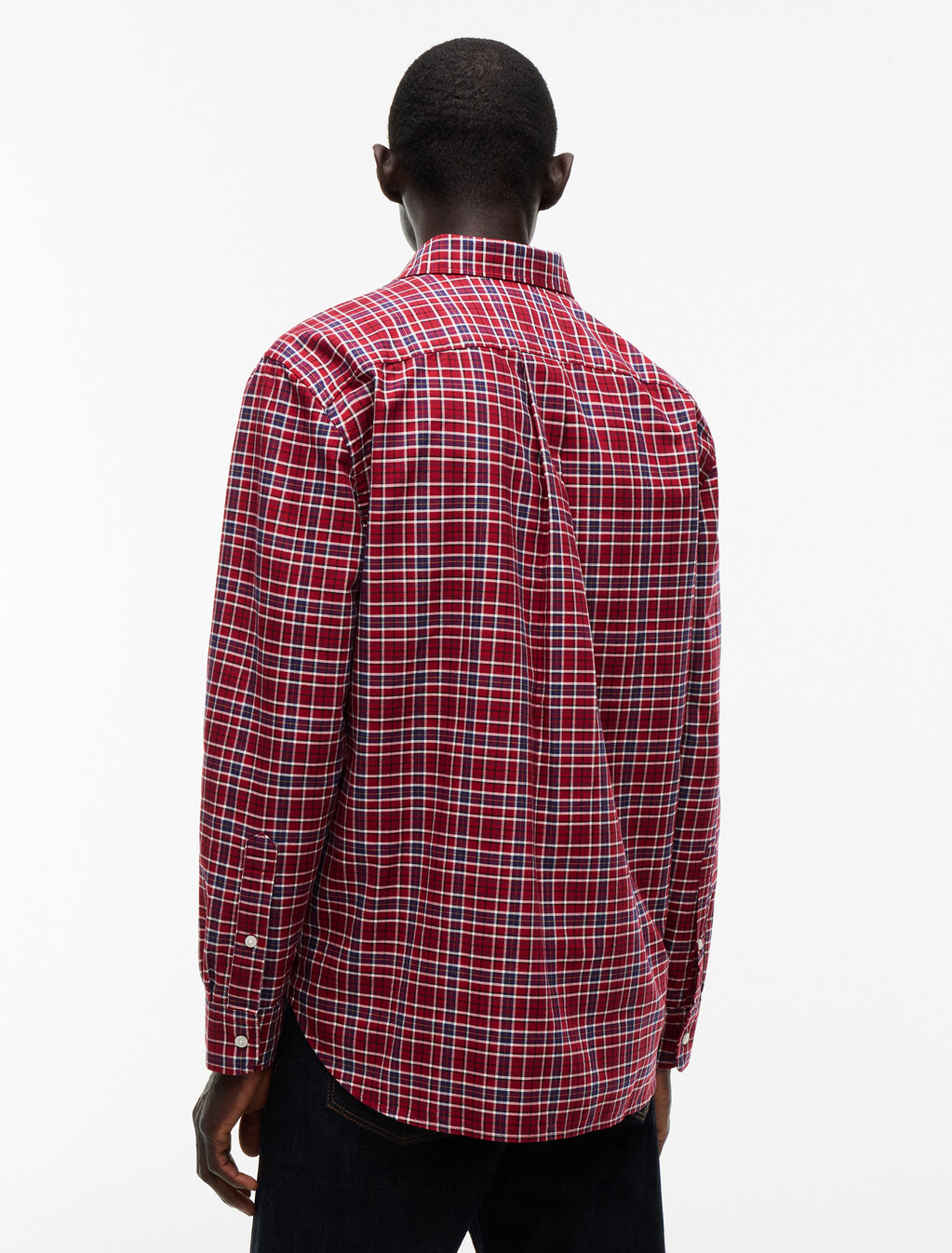 Relaxed Fit Tartan Check Oxford Shirt, Regatta Red / Check, hi-res