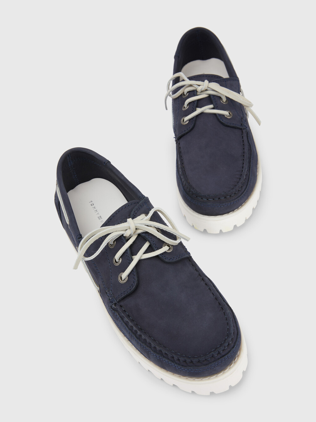 Nubuck Leather Cleat Chunky Boat Shoes, Desert Sky, hi-res
