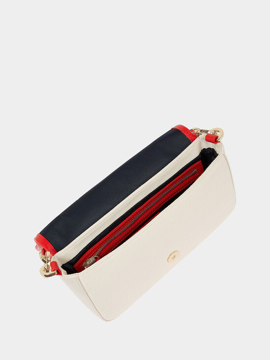 TOMMY ICONS CREST CROSSOVER CANVAS BAG