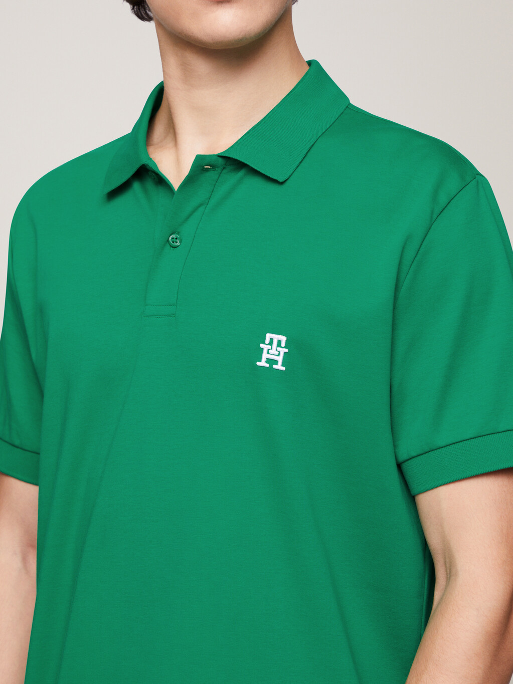 TH Monogram Regular Fit Polo, Olympic Green, hi-res