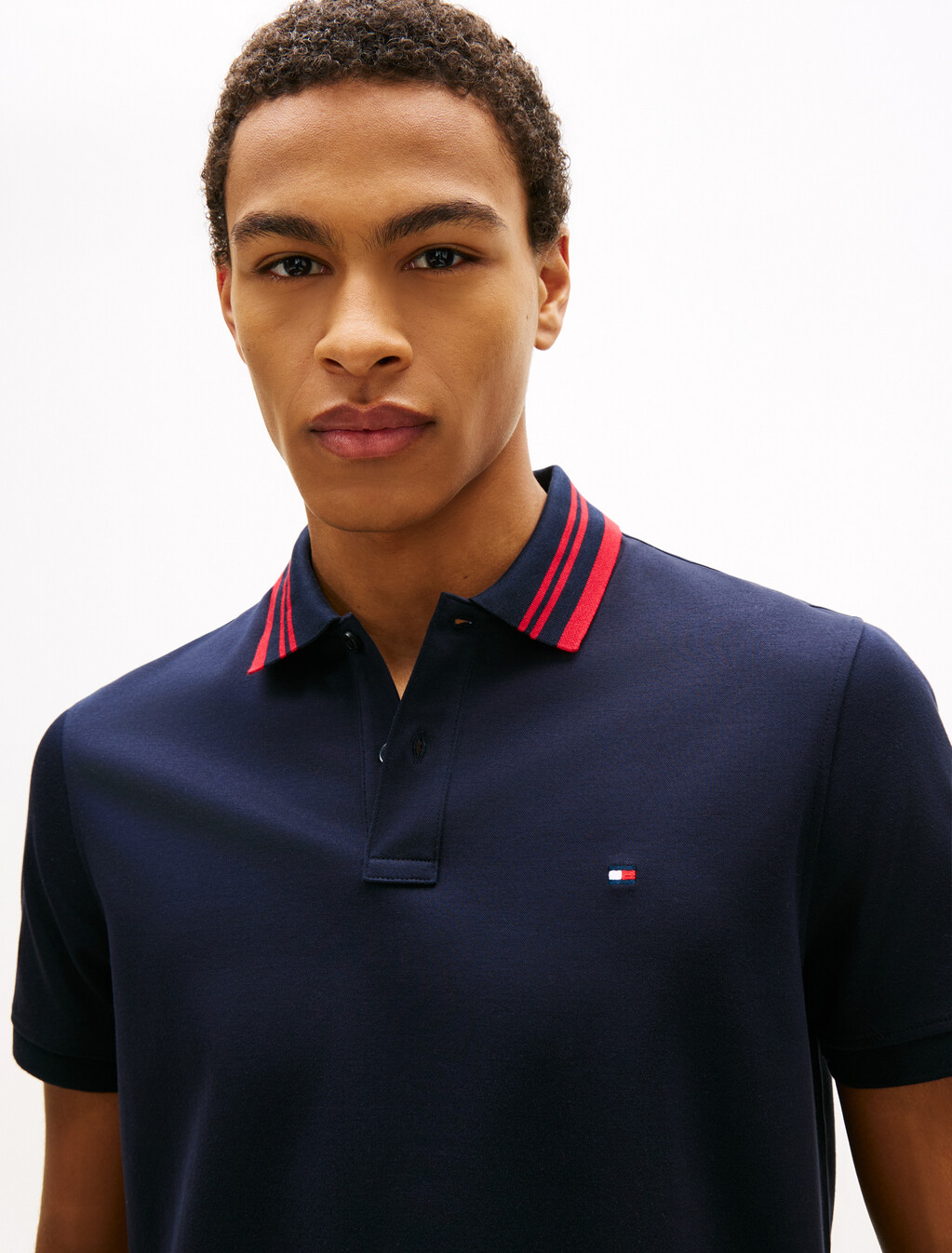 Asia Fit Mercerized Jacquard Polo, Desert Sky, hi-res