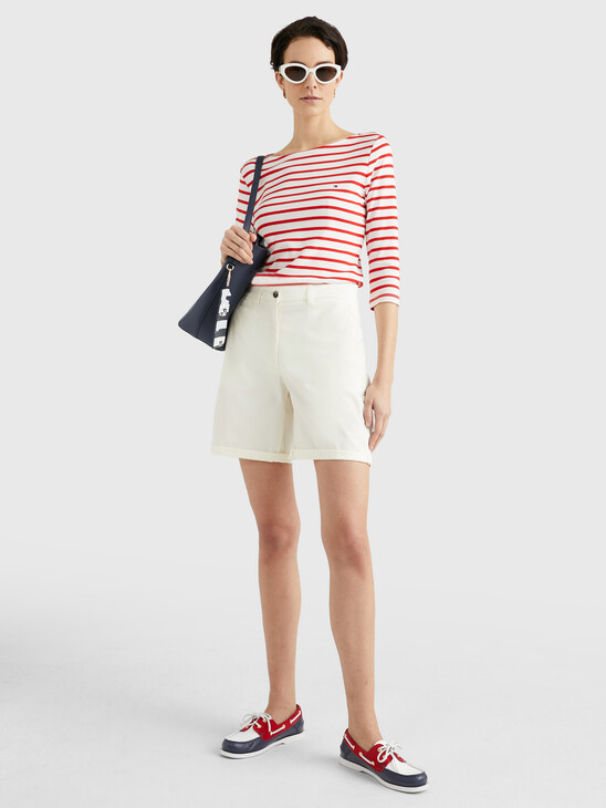 TURN-UP HEM CHINO SHORTS