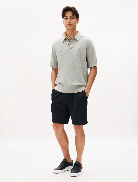 Texture Placket Polo Shirt, Sandalwood Texture Placket Polo Shirt