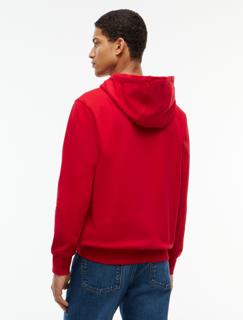 Tommy Logo Hoodie, Medium Red, hi-res