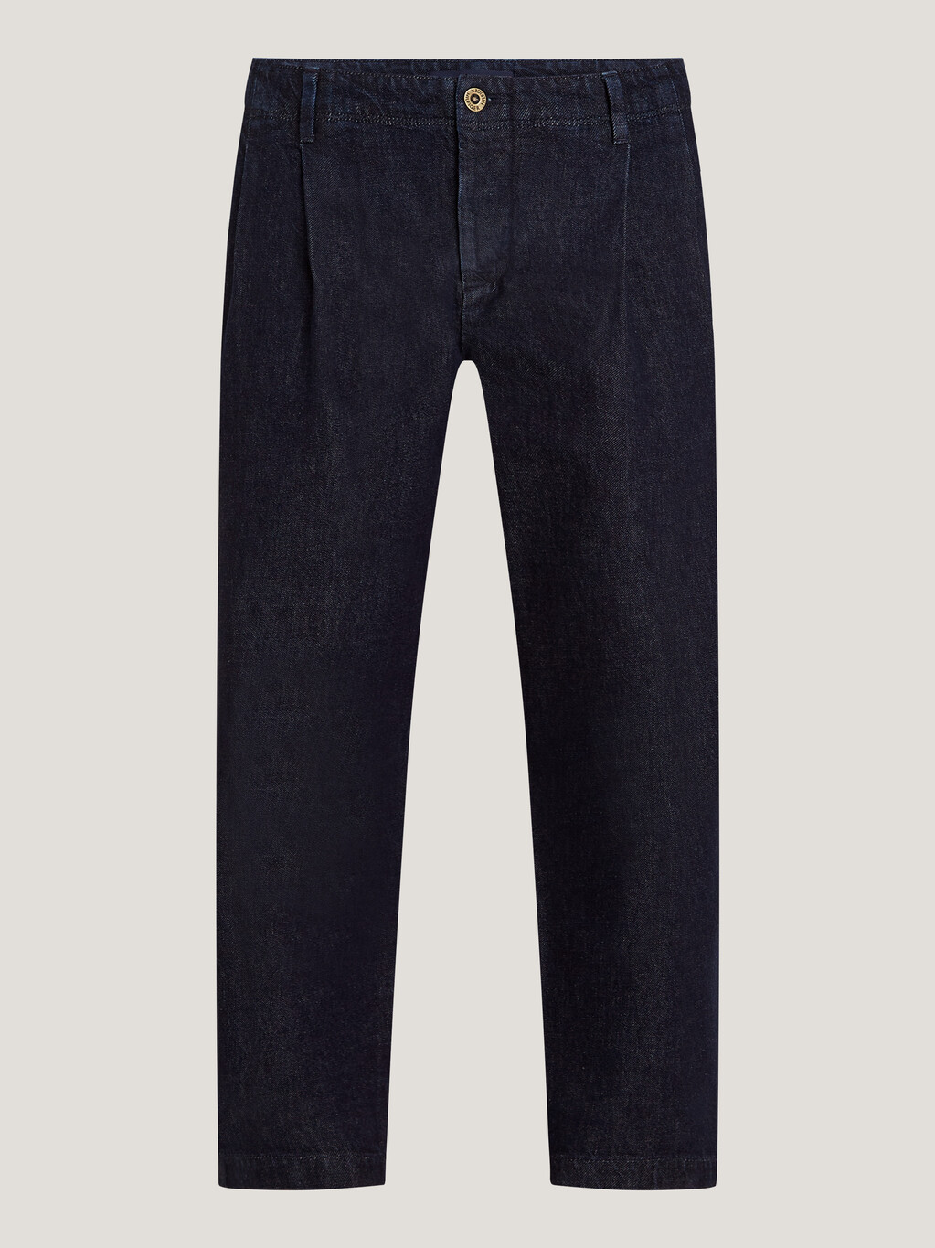 Denim Pleated Relaxed Fit Chinos, Bow Blue, hi-res