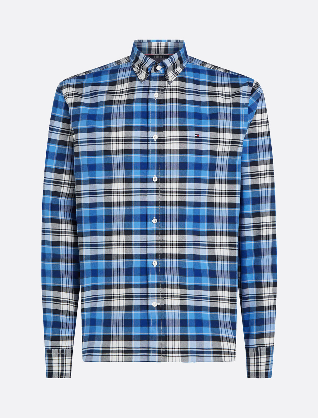 Heritage Plaid Oxford Shirt, Wedge Blue / Allover, hi-res