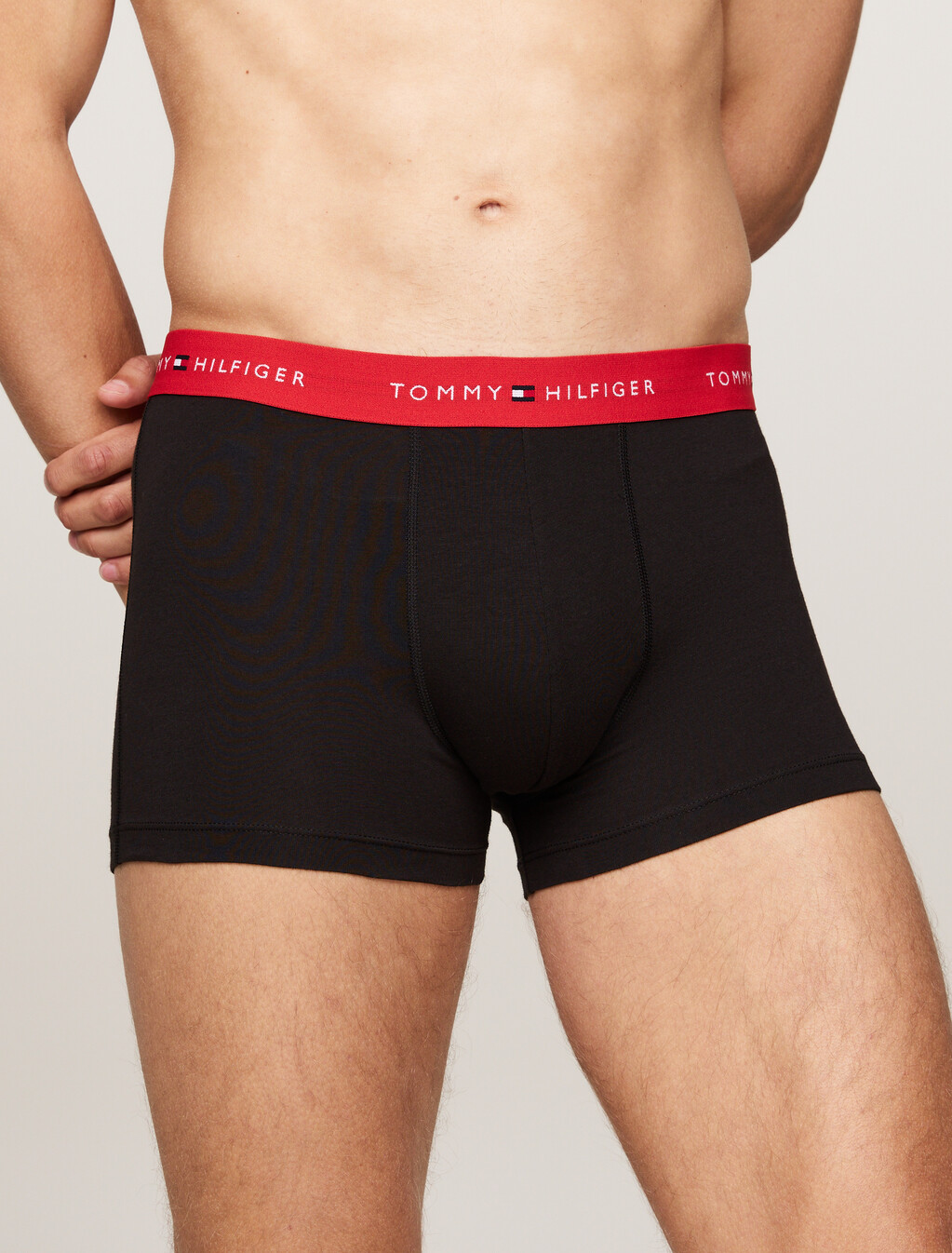3-Pack Repeat Logo Waistband Trunks, Bright Blue/Black/Deep Crimson, hi-res