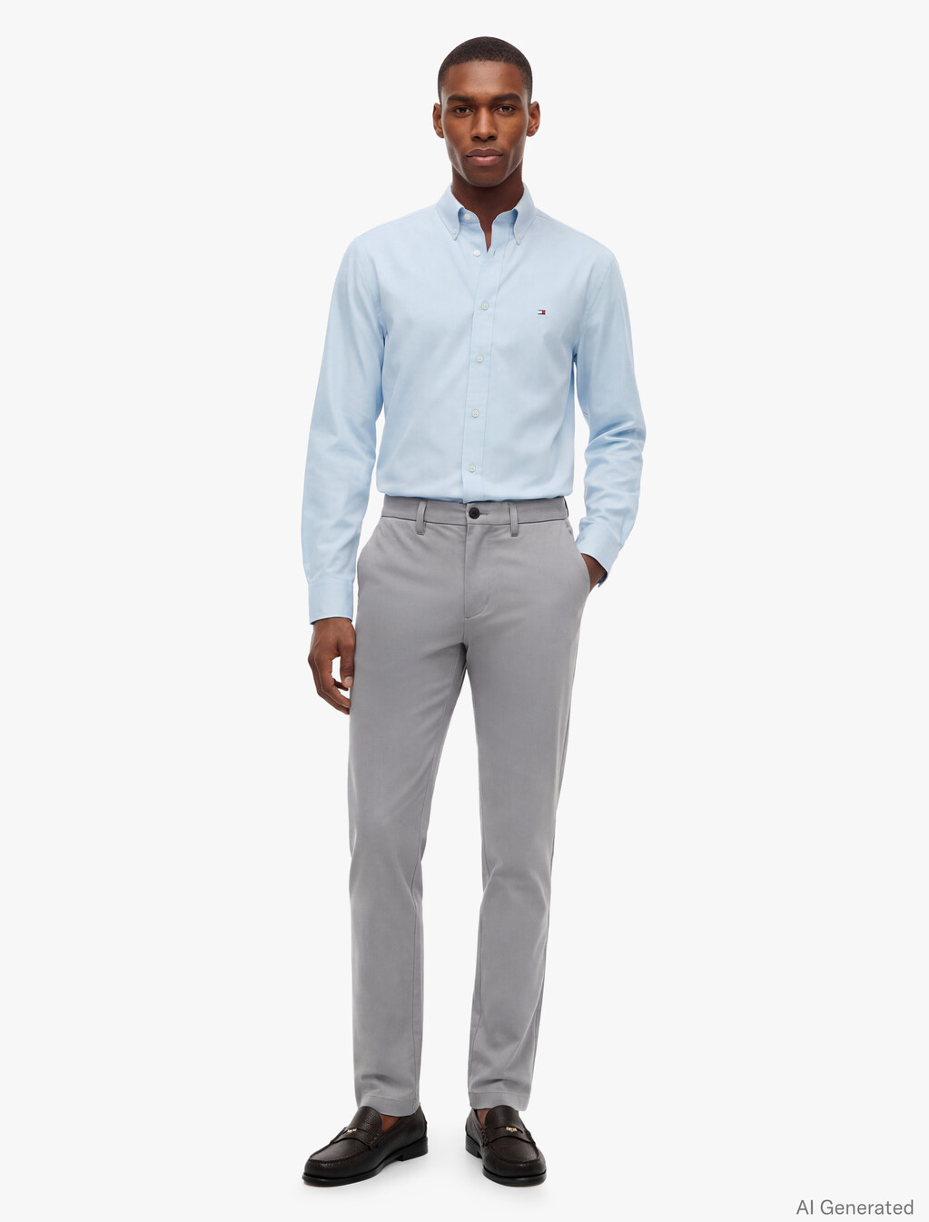 Performance Denton Tech Straight Chinos, Grey Asphalt, hi-res