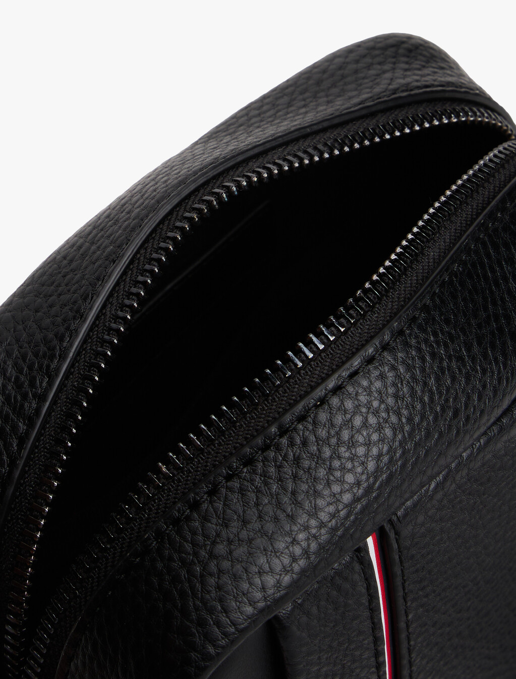 Metal Logo Crossbody Reporter Bag, Black, hi-res