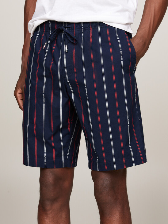 Logo Print Drawstring Harlem Cargo Shorts