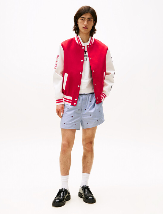 Tommy Girl Loose Ithaca Stripe Star Embroidery Shorts