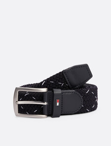 Woven Elasticated Belt, Space Blue, hi-res