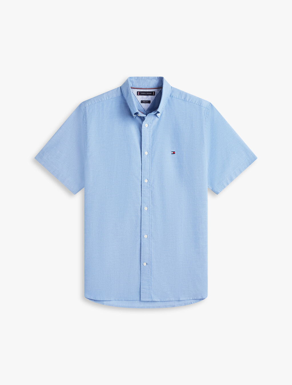Lightweight Short Sleeve Oxford Shirt, Shirt Blue, hi-res