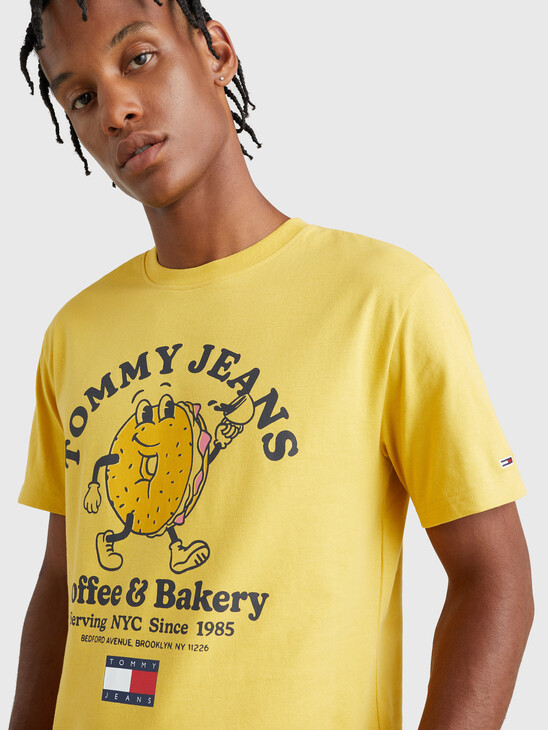 TOMMY JEANS BAGELS RECYCLED COTTON T-SHIRT