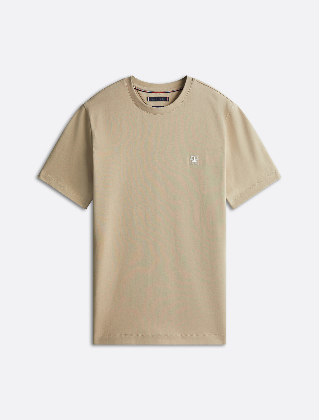 Contrast TH Monogram Embroidery T-Shirt, Sandalwood, hi-res