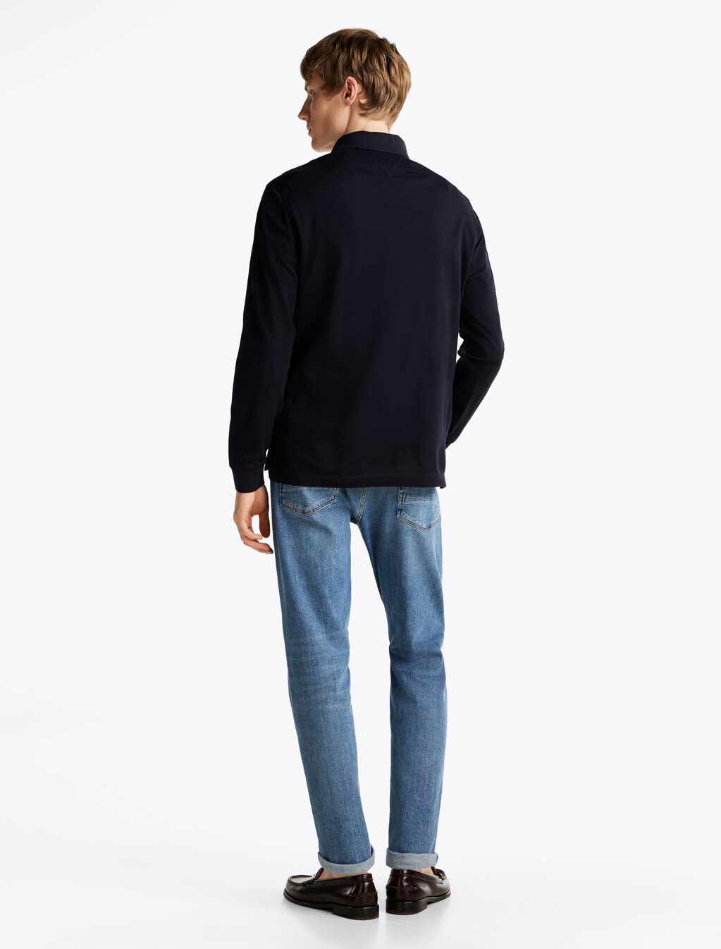 Regular Fit Long Sleeve Polo Shirt, Desert Sky, hi-res