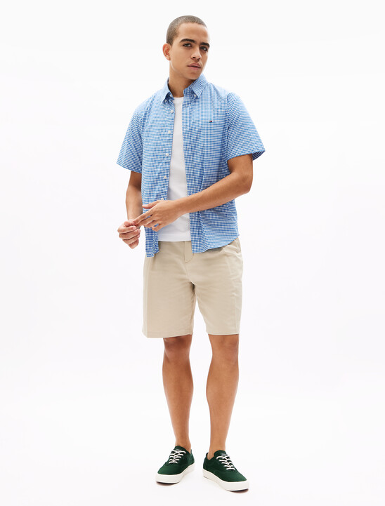 Oxford Gingham Short Sleeve Shirt