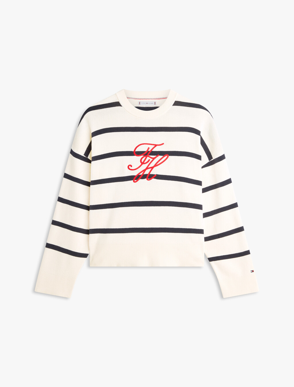 Premium Knit Logo Embroidery Relaxed Jumper, Big Stp Calico/Dark N Navy, hi-res