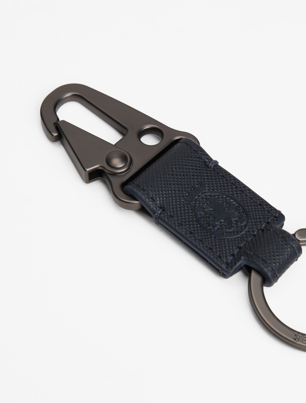 Leather Card Holder And Key Fob Set, Space Blue, hi-res