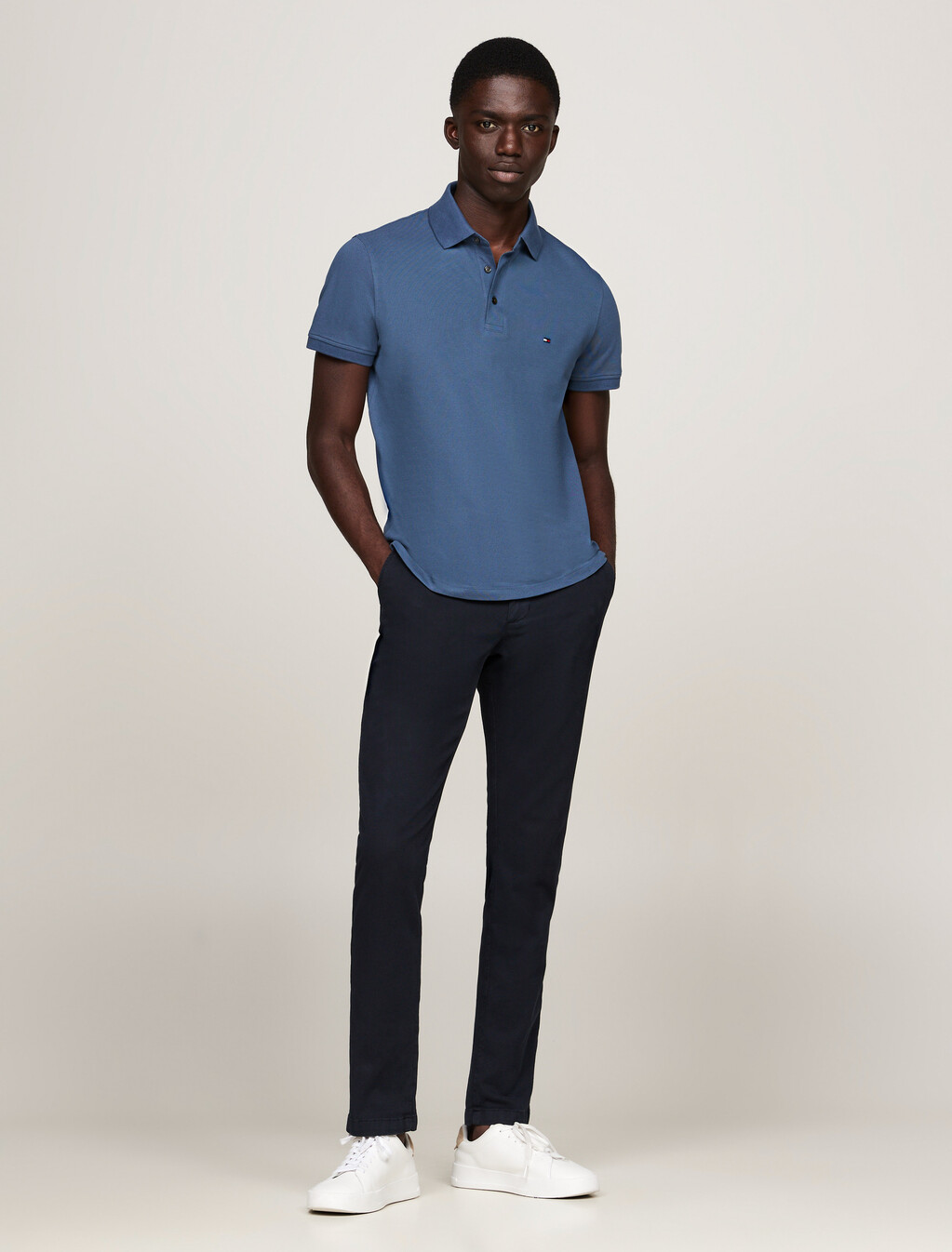 1985 Collection Slim Fit Polo, Aegean Sea, hi-res