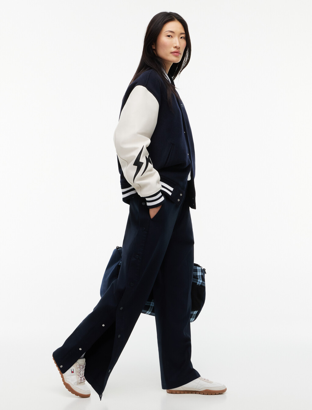 Relaxed Chinos, Navy Blue, hi-res