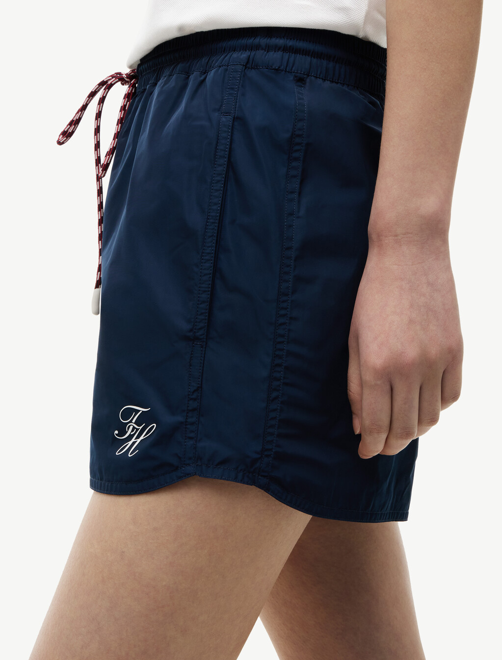 Logo Shock Cord Shorts, Dark Night Navy, hi-res