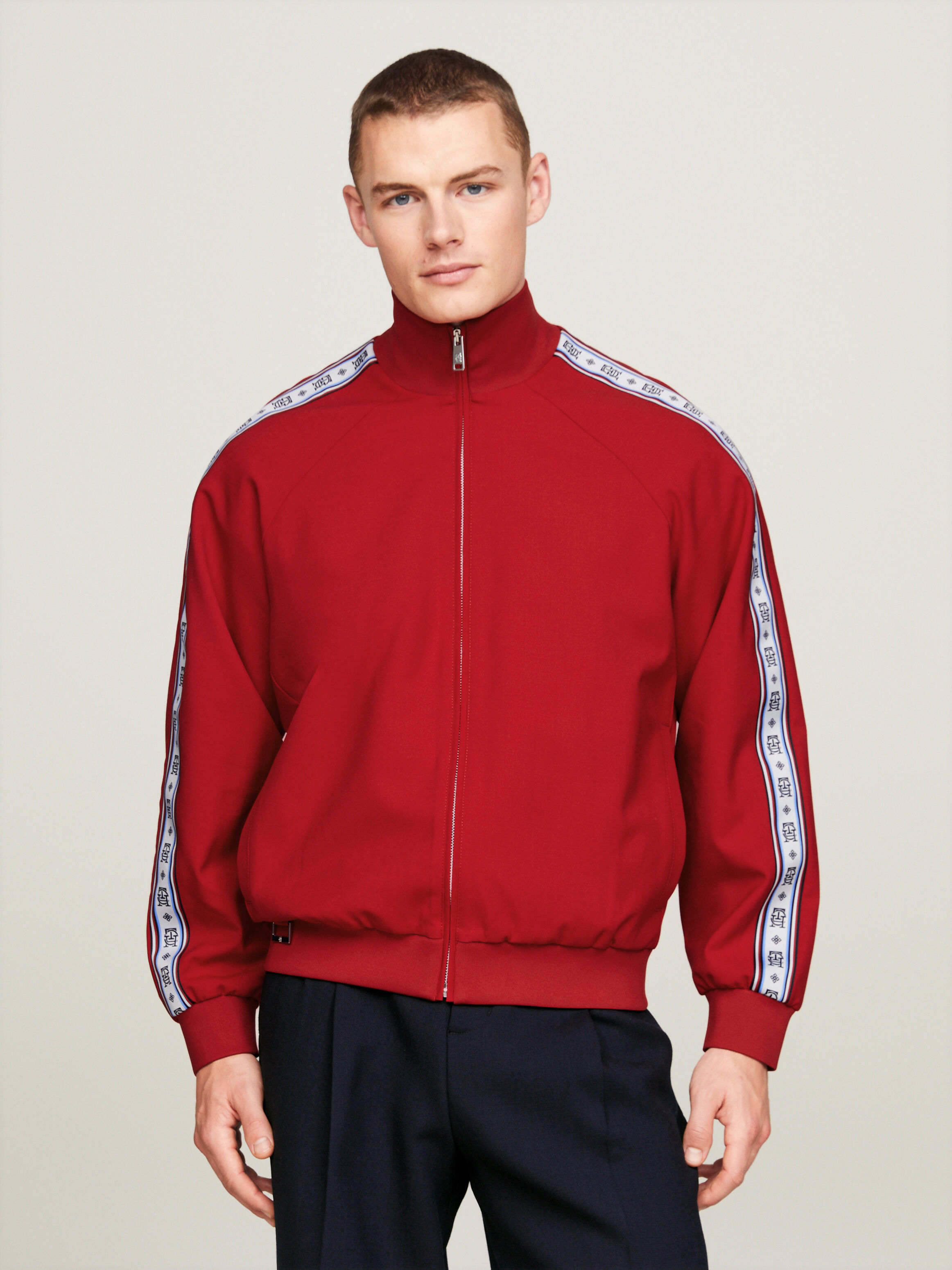 Tommy hilfiger uo exclusive logo tape cropped sweatshirt store