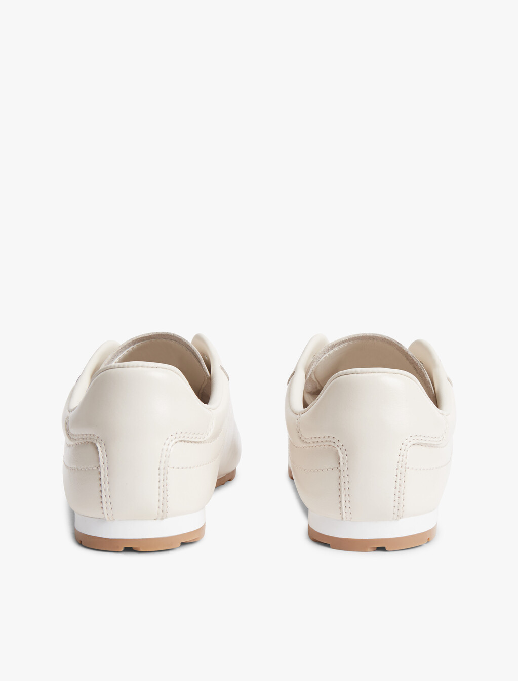 TH Monogram Plaque Leather Trainers, Soft Cream, hi-res