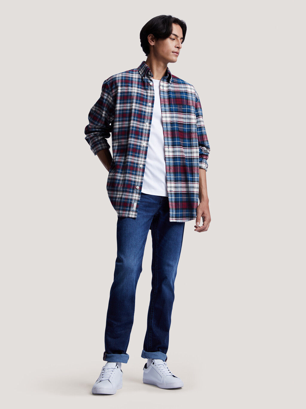 Tommy Tartan Blocked Archive Fit Shirt | | Tommy Hilfiger Malaysia