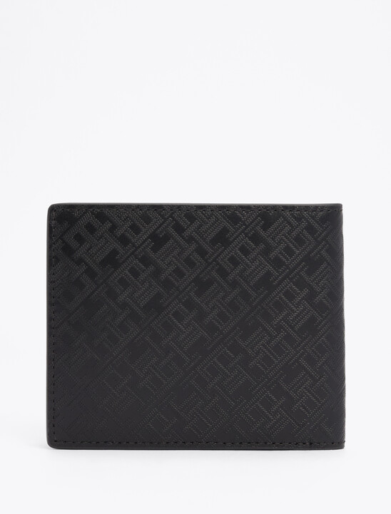 TH Monogram Coin Pocket Leather Wallet