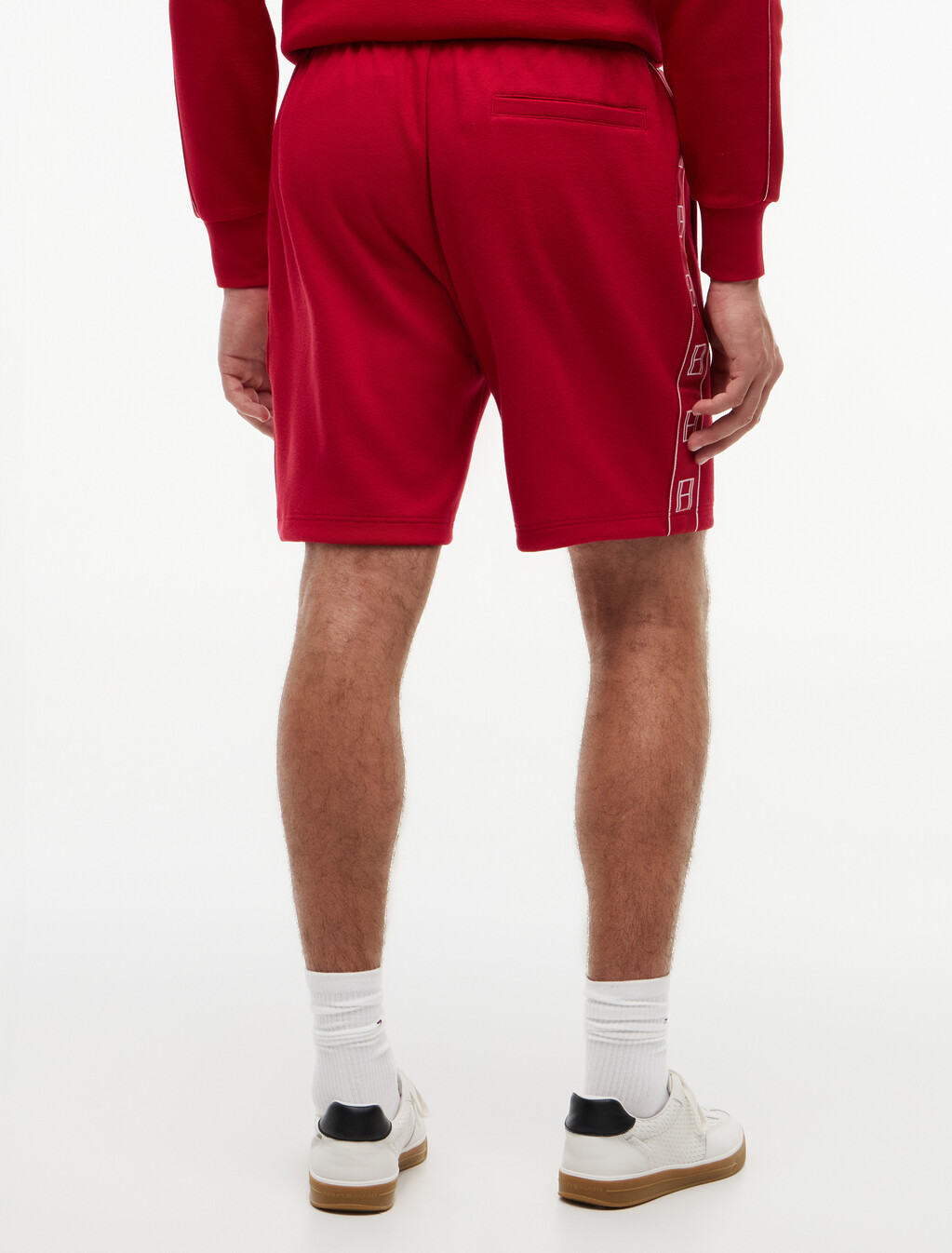 Pique Interlock Sweat Shorts, Medium Red, hi-res