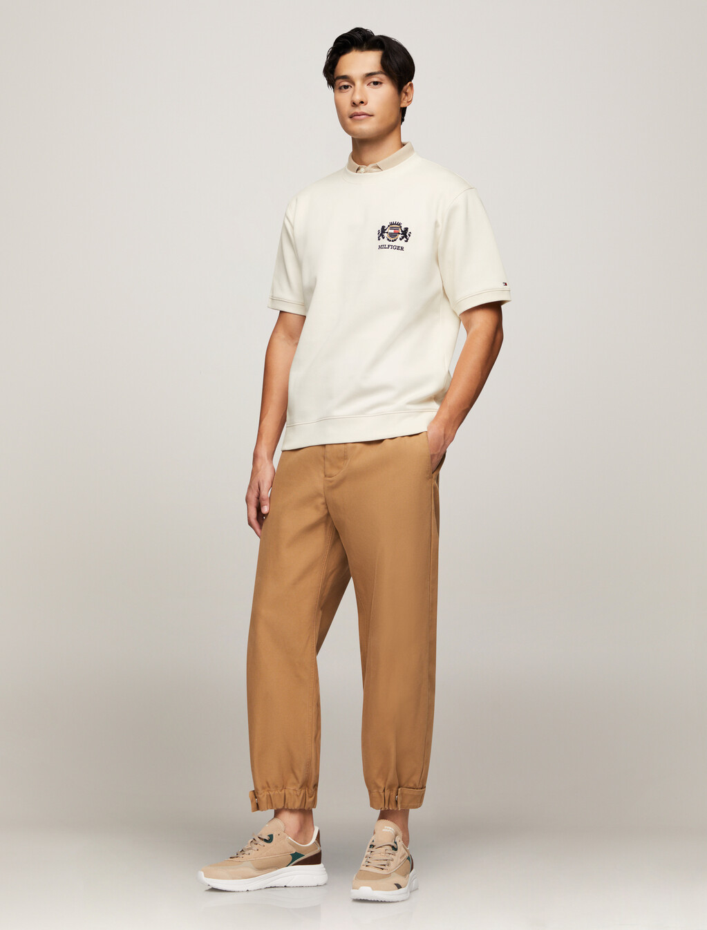Icon Short Sleeve Sweatshirt, Ivory Petal, hi-res