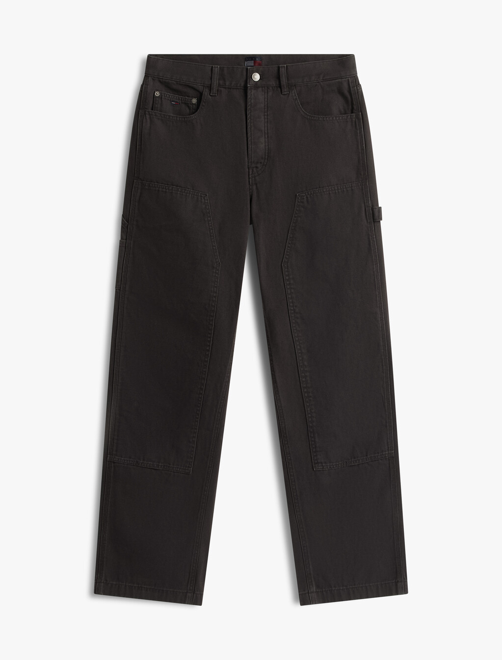 Jaimie Relaxed Twill Carpenter Trousers, Black, hi-res