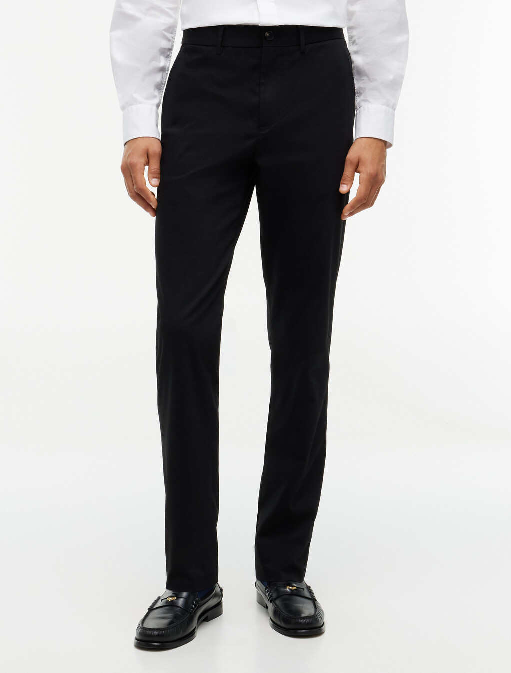 Denton Straight Twill Chinos, Black, hi-res