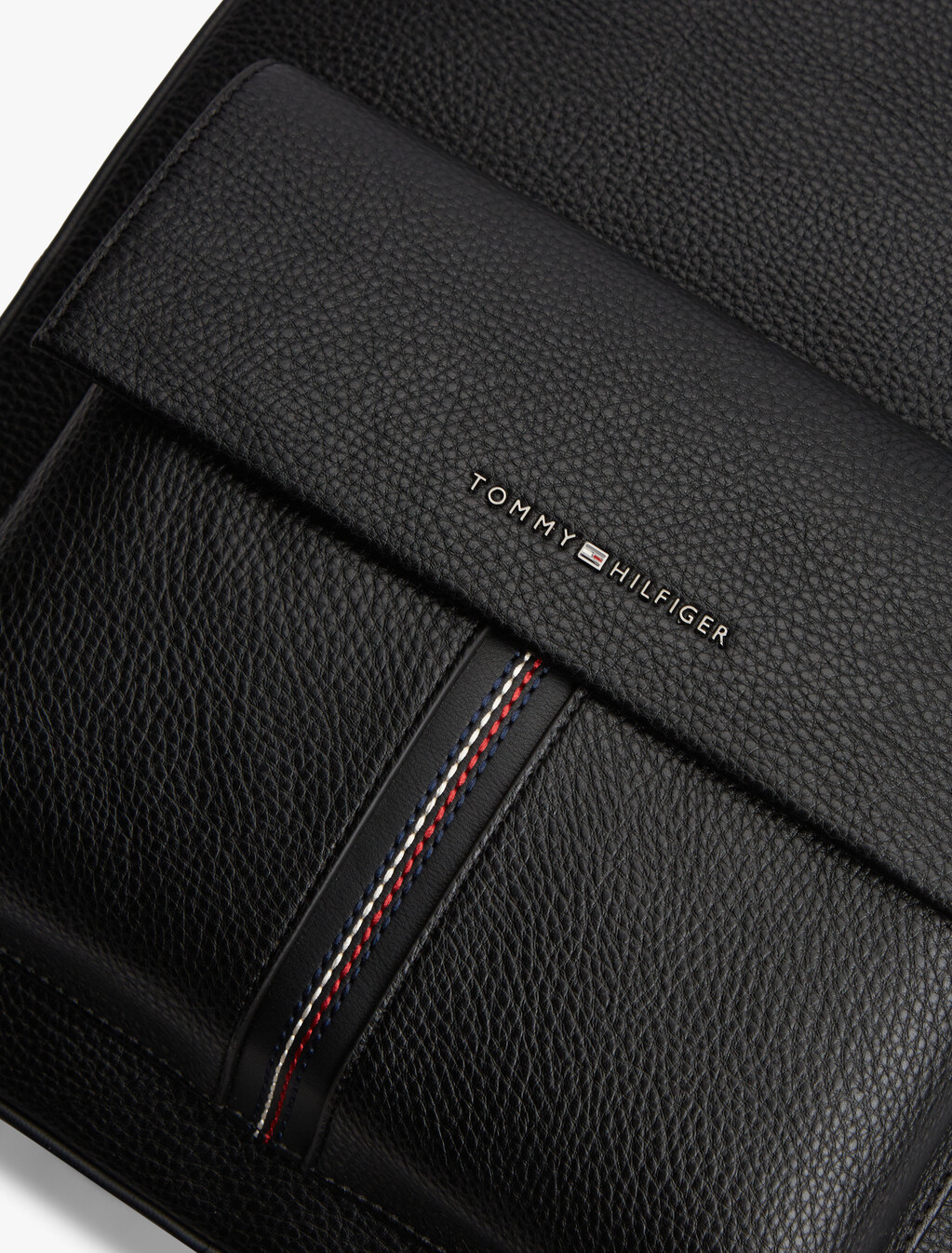 Flap Pocket Pebble Grain Dome Backpack, Black, hi-res