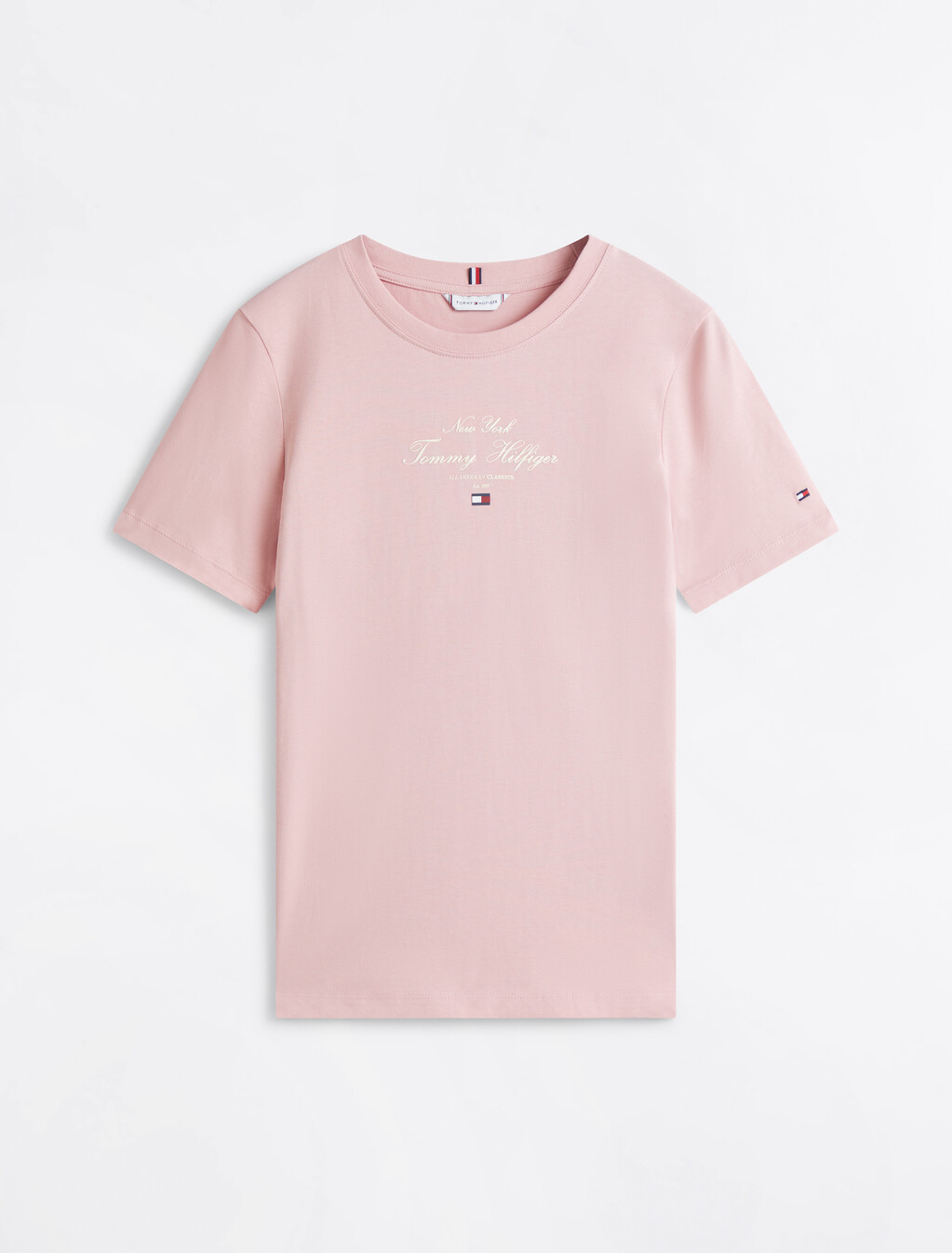 Script Logo T-Shirt, Foggy Pink, hi-res
